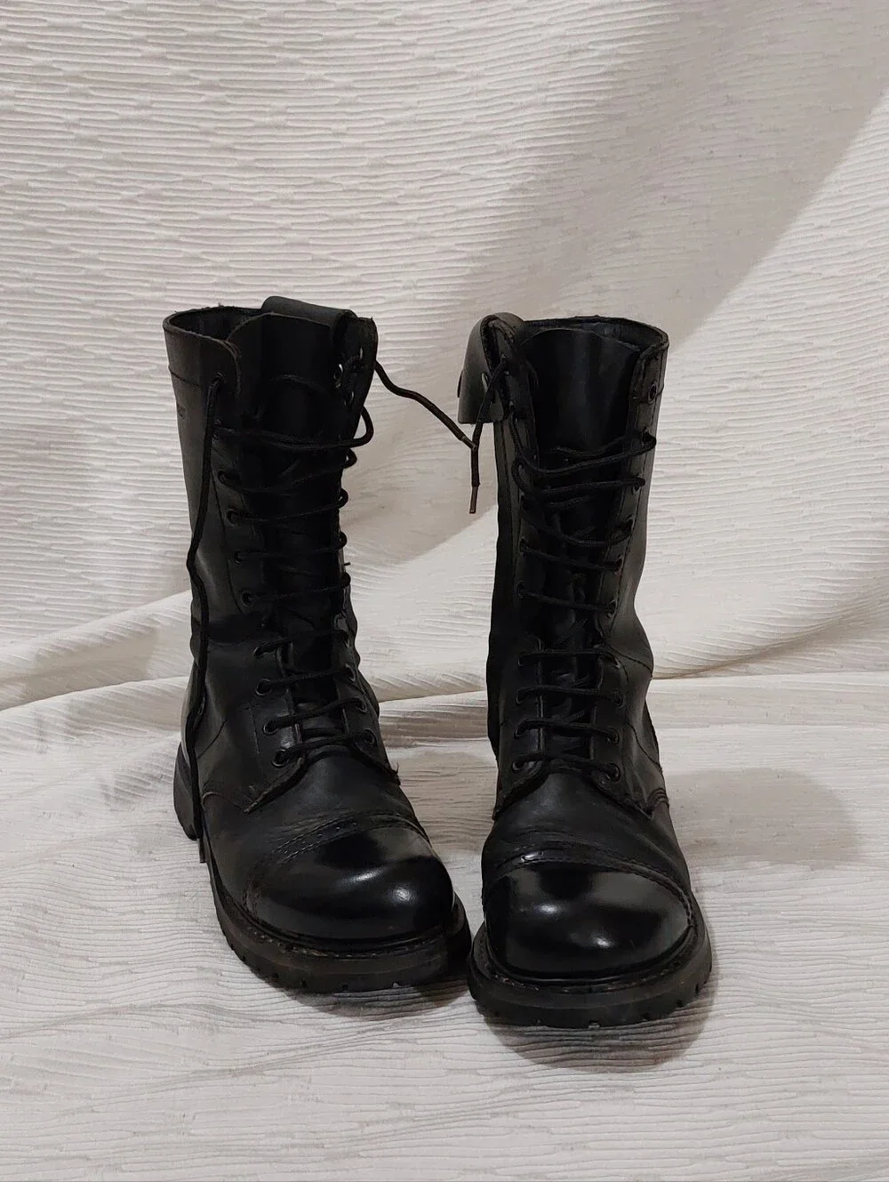 Bates Black Leather Lace-Up Tactical Boots Size 7
